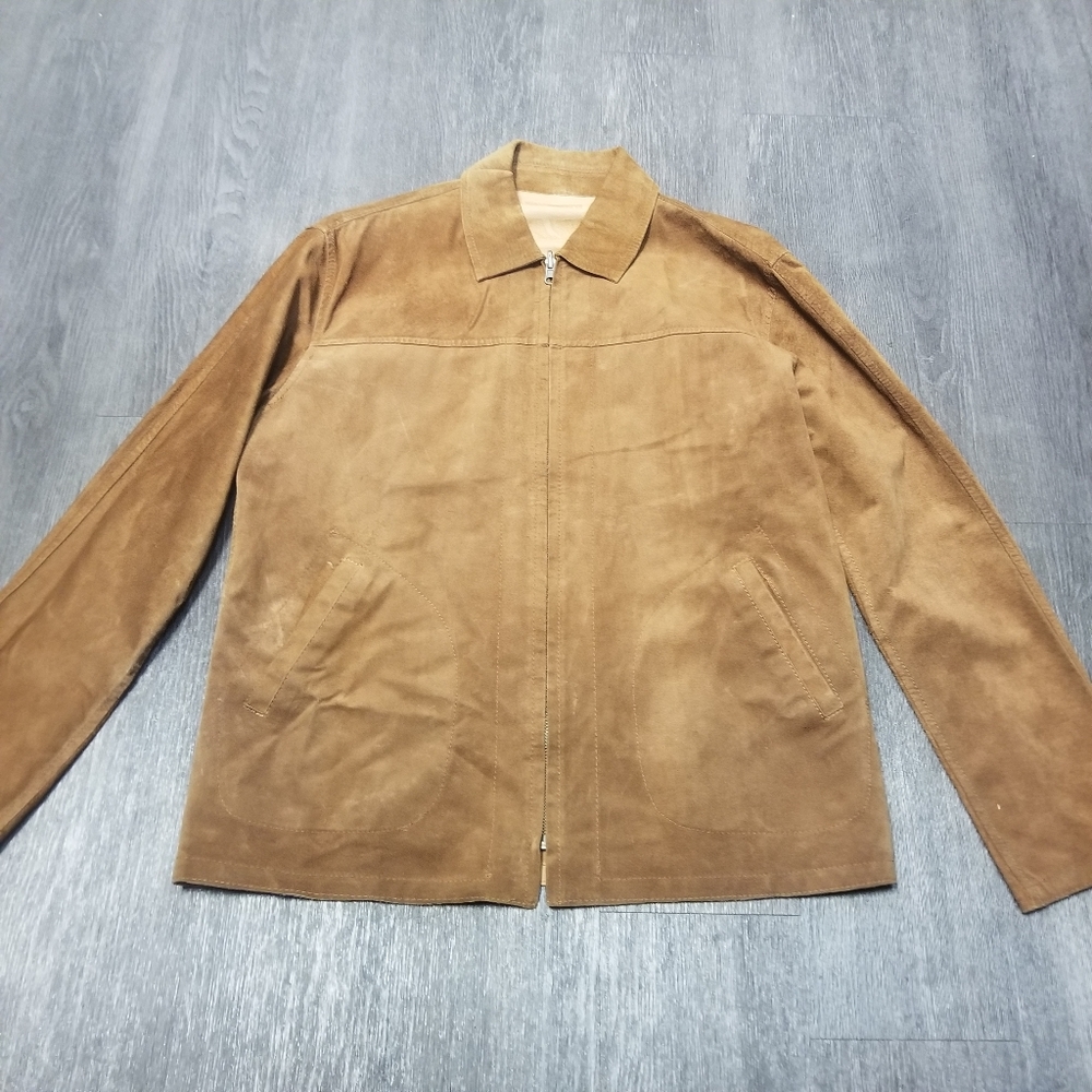 Reza Duro Zip Up Leather & Suede Jacket